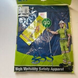 New GSS Safety 3113 High Visability Safety Appearl Vest Blue One Size